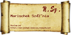 Marischek Szénia névjegykártya